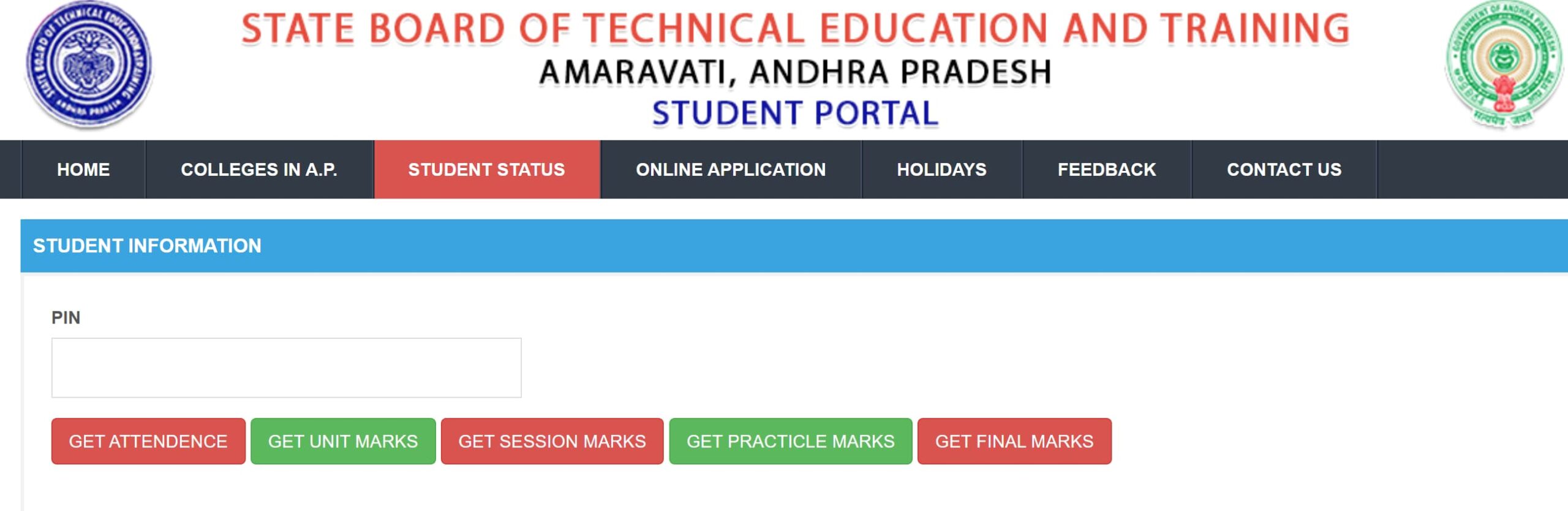 ts sbtet student portal